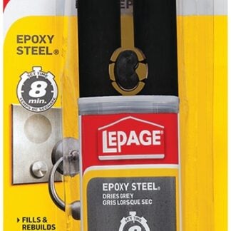 LePage Epoxy Steel 1919322 Epoxy Adhesive, Medium Gray, 25 mL