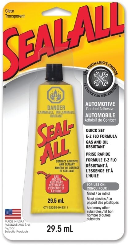 Seal-All 380135 Automotive Adhesive, Clear, 29.5 mL, Carded