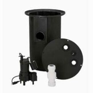 Flotec FP400C Sewage Pump System, 18.5 A, 115 V, 4/10 hp, 2 in Outlet, 18 ft Max Head, 5250 gph, Thermoplastic