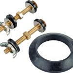 ProSource TW0917 Tank-to-Bowl Connector Kit, (2) Closet Bolts (1) Washer-Piece, Rubber (Washer)/Steel (Closet Bolts)