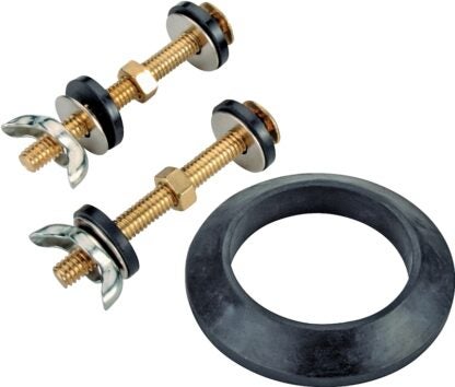 ProSource TW0917 Tank-to-Bowl Connector Kit, (2) Closet Bolts (1) Washer-Piece, Rubber (Washer)/Steel (Closet Bolts)