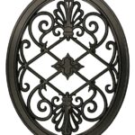 Nuvo Iron ACW56 Gate Fence Insert, Oval, Aluminum, Black