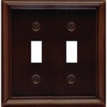 Atron ESTATE Series 2-203TT Wallplate, 4-3/4 in L, 5 in W, 2-Gang, Metal, Oil-Rubbed Bronze