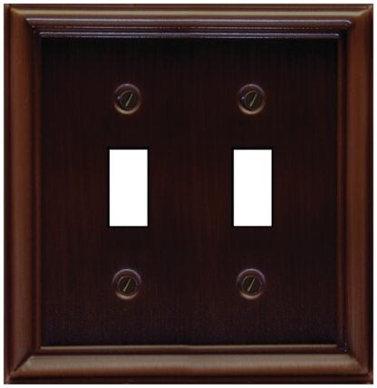 Atron ESTATE Series 2-203TT Wallplate, 4-3/4 in L, 5 in W, 2-Gang, Metal, Oil-Rubbed Bronze