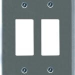 Atron Traditional Series 2-161RR Wallplate, 5 in L, 4-5/8 in W, 2-Gang, Metal, Chrome