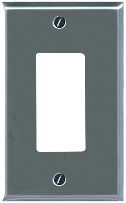 Atron Traditional Series 2-161R Wallplate, 4-15/16 in L, 2-7/8 in W, 1-Gang, Metal, Chrome