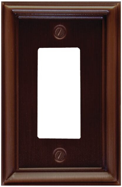 Atron ESTATE Series 2-203R Wallplate, 4-15/16 in L, 2-7/8 in W, 1-Gang, Metal, Oil-Rubbed Bronze