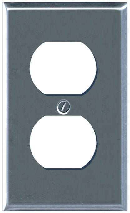 Atron Traditional Series 2-161D Wallplate, 1-Gang, Metal, Chrome