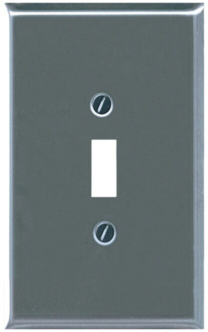 Atron Traditional Series 2-161T Wallplate, 4-3/4 in L, 3 in W, 1-Gang, Metal, Chrome