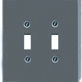 Atron Traditional Series 2-161TT Wallplate, 4-3/4 in L, 5 in W, 2-Gang, Metal, Chrome