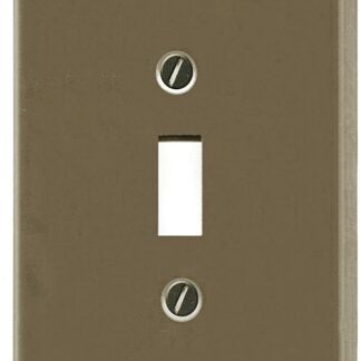 Atron Traditional Series 2167TBN Wallplate, 4-3/4 in L, 3 in W, 1-Gang, Metal, Satin Nickel