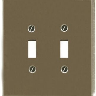 Atron Traditional Series 2167TTBN Wallplate, 4-3/4 in L, 5 in W, 2-Gang, Metal, Satin Nickel