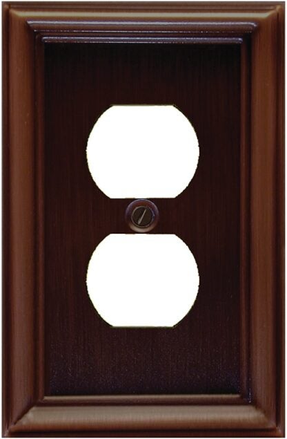 Atron 2203D Wallplate, 4.85 in L, 3 in W, 1-Gang, Metal, Oil-Rubbed Bronze