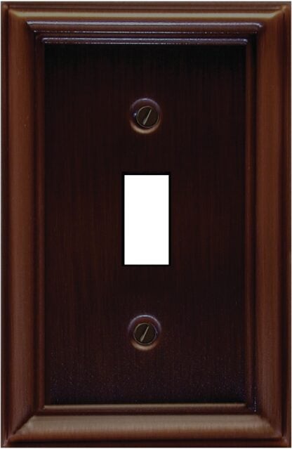 Atron ESTATE Series 2-203T Wallplate, 4-3/4 in L, 3 in W, 1-Gang, Metal, Oil-Rubbed Bronze