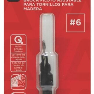 Task T69006 Screw Drill Bit, #6 Dia, 1/4 in Dia Shank, Hex Shank