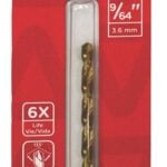 Task T90964 Drill Bit, 9/64 in Dia, 1/PK