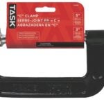 Task T74018 C-Clamp, 5 in Max Opening Size, 3 in D Throat, Steel Body