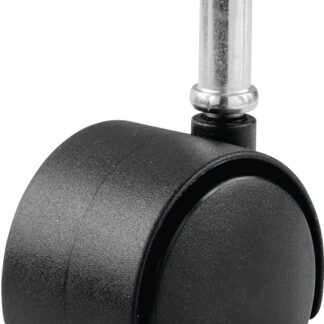 Shepherd Hardware 9419 Twin Wheel Caster, 2 in Dia Wheel, 75 lb Load, Plastic, Black