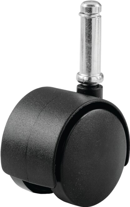 Shepherd Hardware 9419 Twin Wheel Caster, 2 in Dia Wheel, 75 lb Load, Plastic, Black