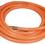 Amflo 576-25A Air Hose, 3/8 in OD, 25 ft L, MNPT, 300 psi Pressure, PVC, Orange