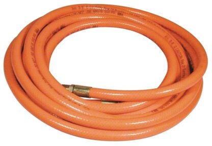 Amflo 576-25A Air Hose, 3/8 in OD, 25 ft L, MNPT, 300 psi Pressure, PVC, Orange