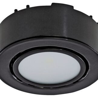 Liteline UCP-LED1-BK Puck Light, 12 VDC, 2 W, 1-Lamp, LED Lamp, 130 Lumens, 3000 K Color Temp, Black Fixture