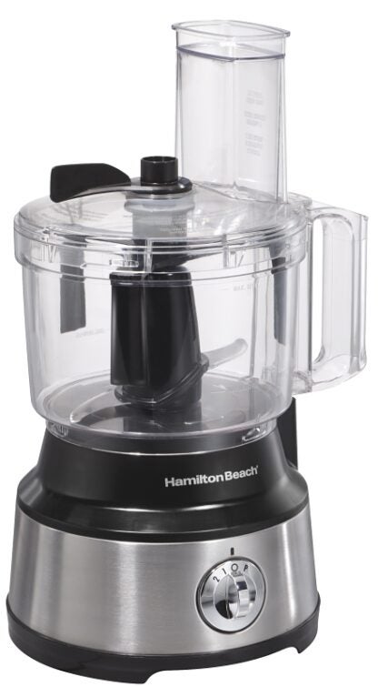 Hamilton Beach 70730C Food Processor with Bowl Scraper, 10 Cups Bowl, 450 W, Stainless Steel, Black