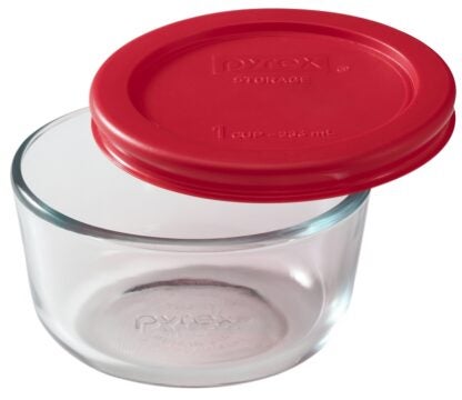 Pyrex 1070791 Storage Container, 1 Cup, Glass