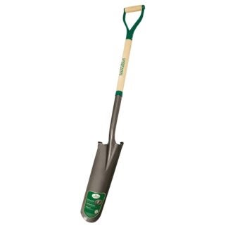 Landscapers Select 34626 Drain Spade, 6 in W Blade, Wood Handle, D-Grip Handle, 30 in L Handle