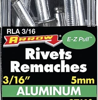 Arrow RLA3/16 Pop Rivet, Long, 1/2 in L, Aluminum