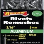 Arrow RMA3/16IP Pop Rivet, Medium, 1/4 in L, Aluminum