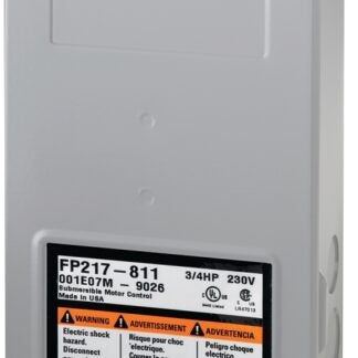 Flotec FP217-810 Control Box, 230 V, 0.5 hp, 3-Wire, Multiple Size Electrical Knockout, NEMA 3R Enclosure