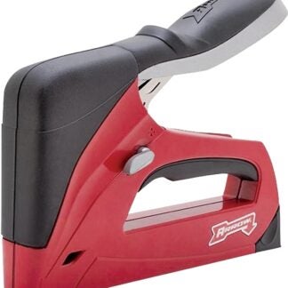 Arrow T50RED Professional Manual Staple Gun, T50 Staple, 6 to 14 mm W Crown, Aluminum Staple, Red