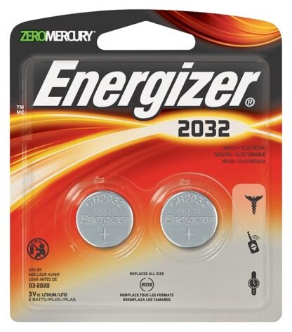 Energizer 2032BP-2N Coin Cell Battery, 3 V Battery, 240 mAh, Lithium-Ion