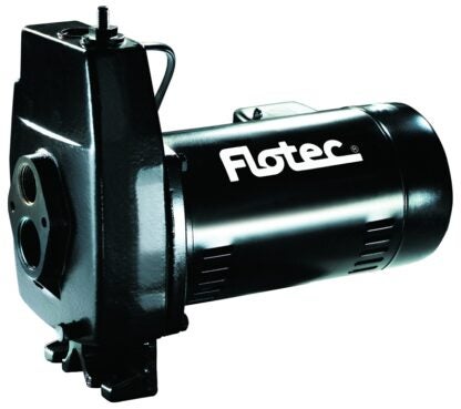 Flotec FP4210 Convertible Jet Pump, 5.5, 11 A, 230/115 VAC, 1 hp, 1-1/4 x 1 in Connection, 70 ft Max Head, 17 gpm