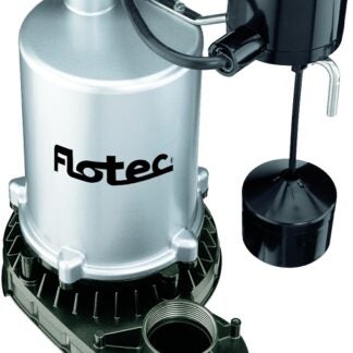 Flotec FPZT7350 Sump Pump, 7.3 A, 115 V, 0.5 hp, 1-1/2 in Outlet, 23 ft Max Head, 1380 gph, Zinc