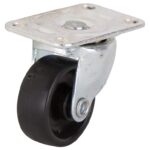 ProSource JC-B01-PS Swivel Caster, 1-1/4 in Dia Wheel, 1/2 in W Wheel, Plastic Wheel, Black, 40 lb