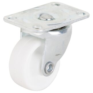 ProSource JC-B03-PS Swivel Caster, 1-1/4 in Dia Wheel, 16 mm W Wheel, Plastic Wheel, White, 40 lb