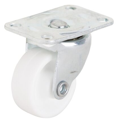 ProSource JC-B03-PS Swivel Caster, 1-1/4 in Dia Wheel, 16 mm W Wheel, Plastic Wheel, White, 40 lb