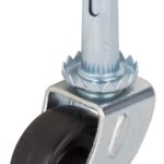 ProSource JC-B05-PS Swivel Caster, 1-1/4 in Dia Wheel, 1-1/4 in W Wheel, Black, 40 lb, Steel Housing Material