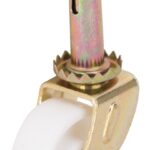 ProSource JC-B08-PS Swivel Caster, 1-1/4 in Dia Wheel, 1-1/4 in W Wheel, White, 40 lb, Steel Housing Material