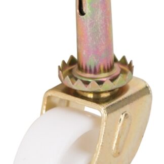 ProSource JC-B08-PS Swivel Caster, 1-1/4 in Dia Wheel, 1-1/4 in W Wheel, White, 40 lb, Steel Housing Material