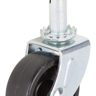 ProSource JC-B13-PS Swivel Caster, 1-5/8 in Dia Wheel, 1-5/8 in W Wheel, Black, 50 lb, Steel Housing Material