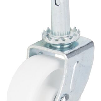 ProSource JC-B15-PS Swivel Caster, 1-5/8 in Dia Wheel, 1-5/8 in W Wheel, White, 50 lb