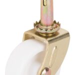 ProSource JC-B16-PS Swivel Caster, 1-5/8 in Dia Wheel, 1-5/8 in W Wheel, White, 50 lb, Steel Housing Material