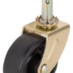 ProSource JC-B23-PS Swivel Caster, 2 in Dia Wheel, 2 in W Wheel, Black, 60 lb, Steel Housing Material