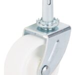 ProSource JC-B24-PS Swivel Caster, 2 in Dia Wheel, 2 in W Wheel, White, 60 lb, Steel Housing Material