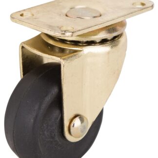 ProSource JC-D01-PS Swivel Caster, 1-5/8 in Dia Wheel, 5/8 in W Wheel, Rubber Wheel, Black, 70 lb