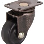 ProSource JC-D02-PS Swivel Caster, 1-5/8 in Dia Wheel, 3/4 in W Wheel, Rubber Wheel, Black, 70 lb