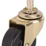 ProSource JC-D07-PS Swivel Caster, 2 in Dia Wheel, 2 in W Wheel, Rubber Wheel, Black, 90 lb, Steel Housing Material